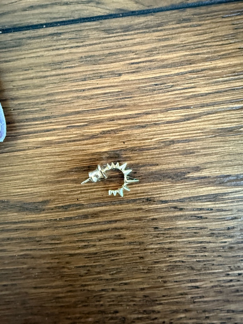 Melinda Maria Gold Spiked Hoop Earrings - Picture 2 of 2